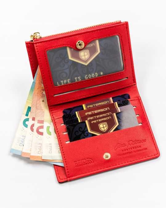 Peterson portfel skóra ekologiczna czerwony PTN 003-YS-9550RED ttst713