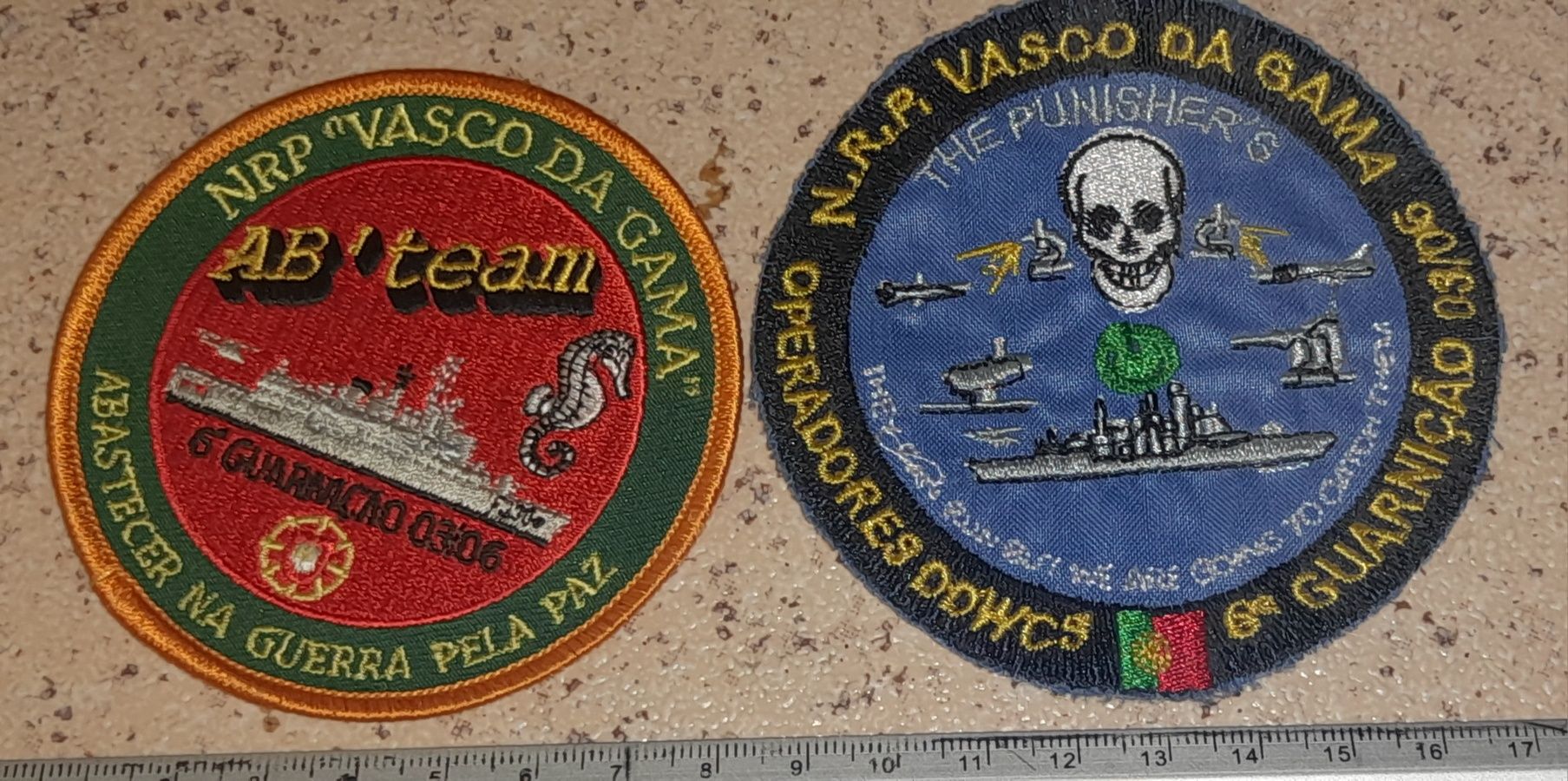 2 patchs Fragata Vasco da Gama
