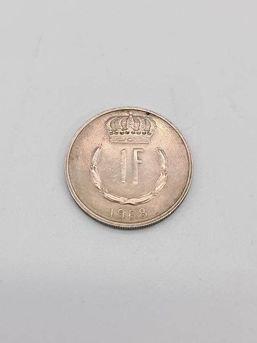 Moeda de 1 franco Luxemburgo 1968