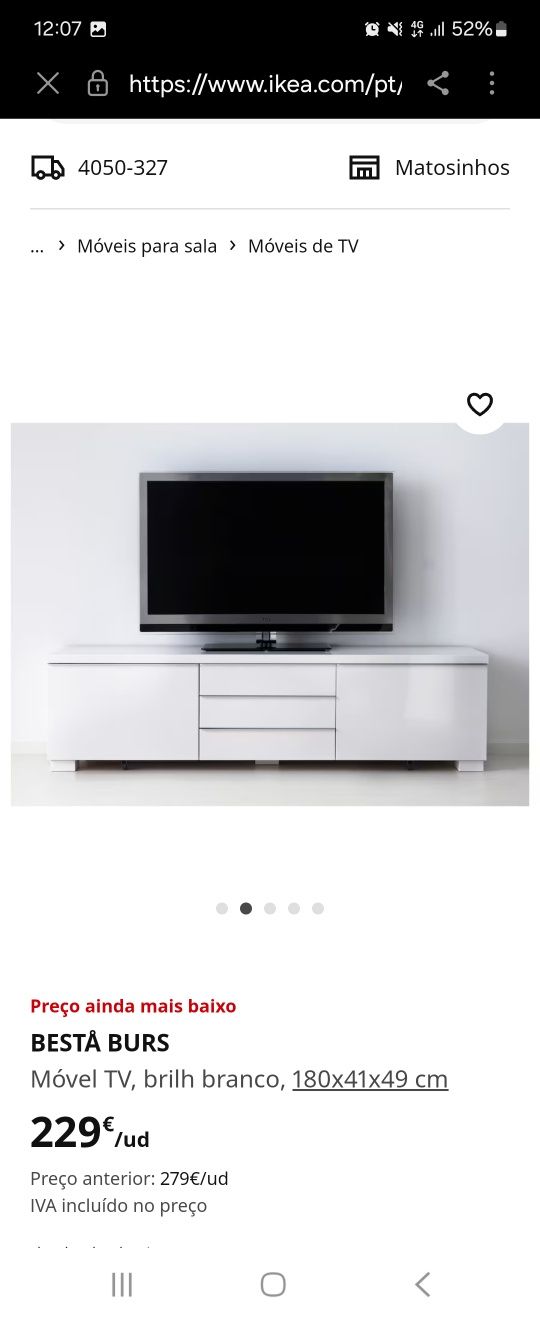 Móvel aparador televisão TV com gavetões