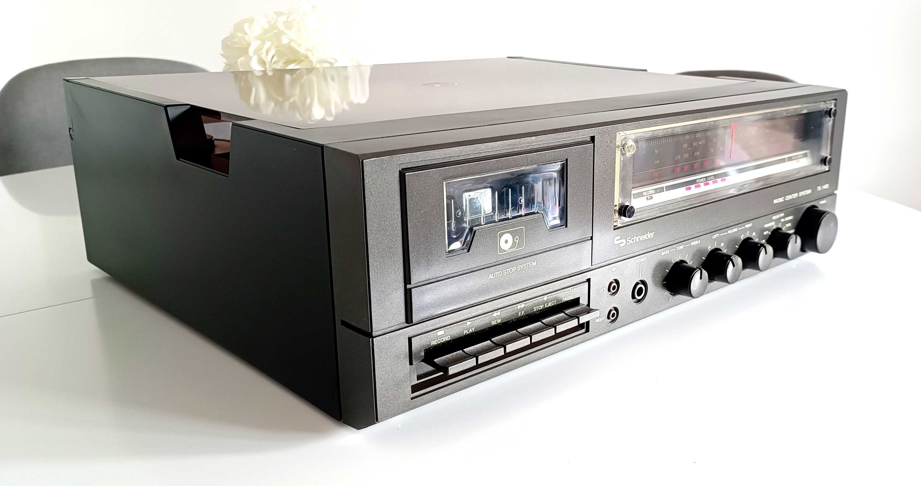 Schneider TS 1403 Gramofon Vintage Stacja Stereo Combo +kolumny Fisher