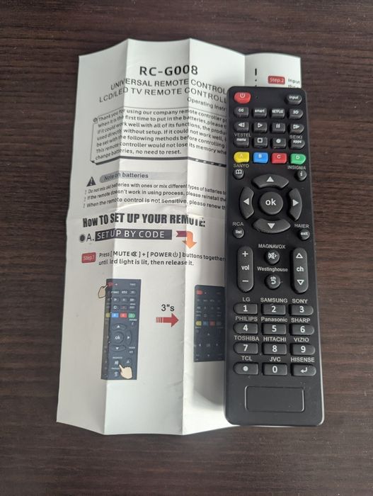 Pilot uniwersalny LG Samsung Sony Philips Panasonic Sharp TCL