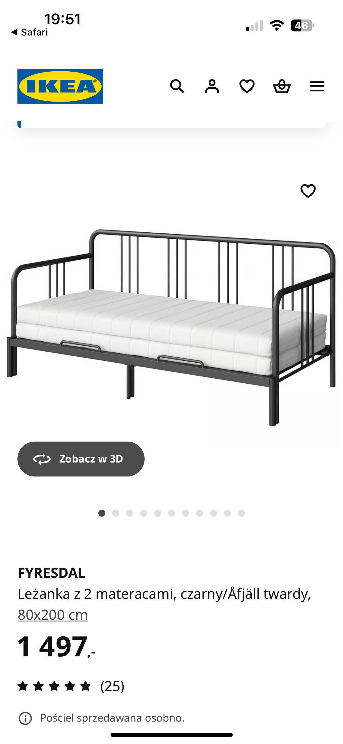 łóżko z materacem, rozkładane, łóżko w bardzo dobrym stanie