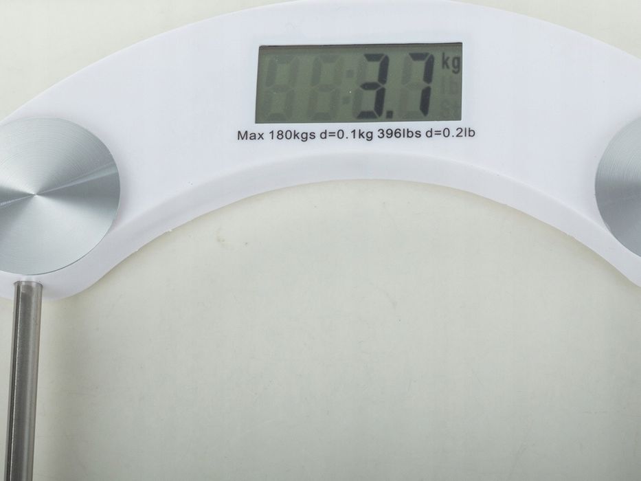 Waga łazienkowa elektroniczna 180kg szklana lcd przezroczysta