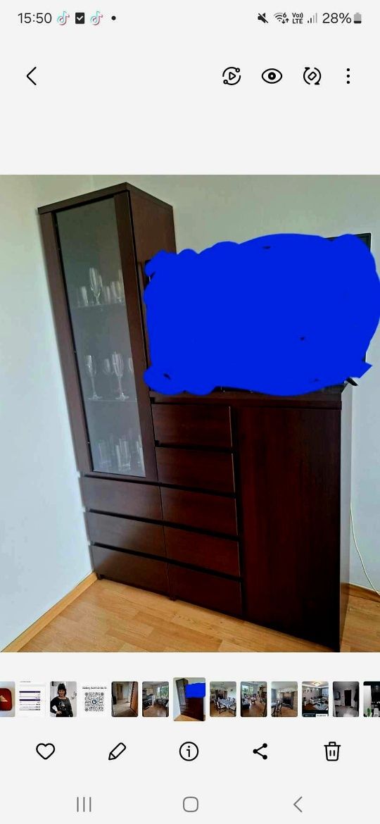 Witryna z komodą