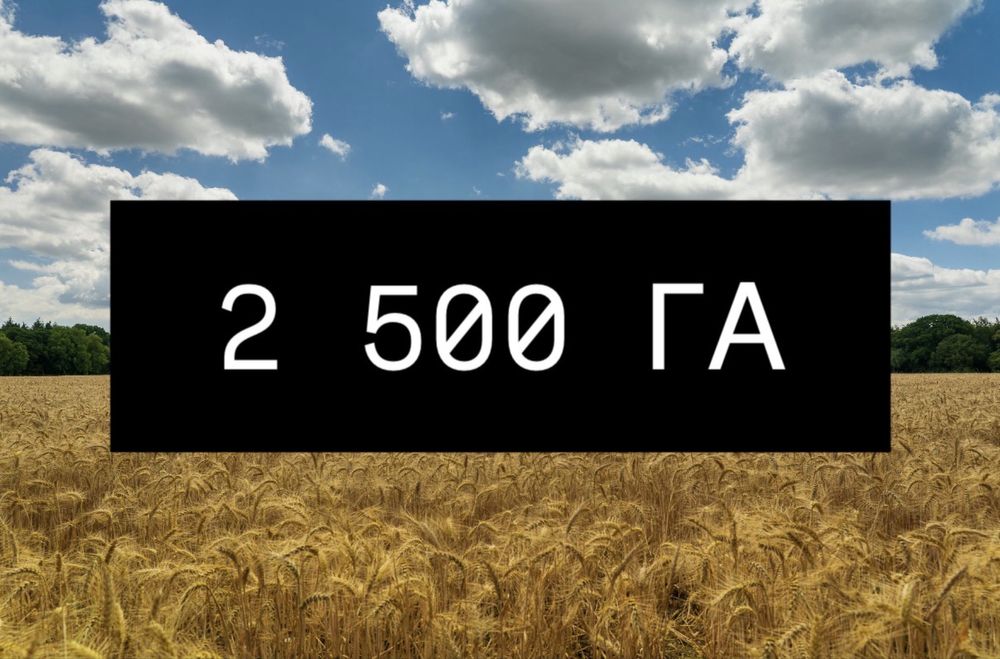 Продаж! Аграрної землі 2 500 тисячі пятсот ГА, Приватна власність