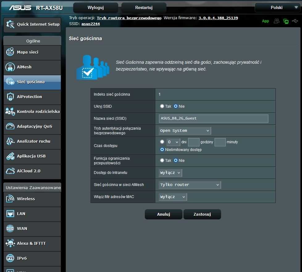 Router ASUS AX58U V2, AiMESH, AX3000, WiFi6, QoS, GW, FV, ryski #3