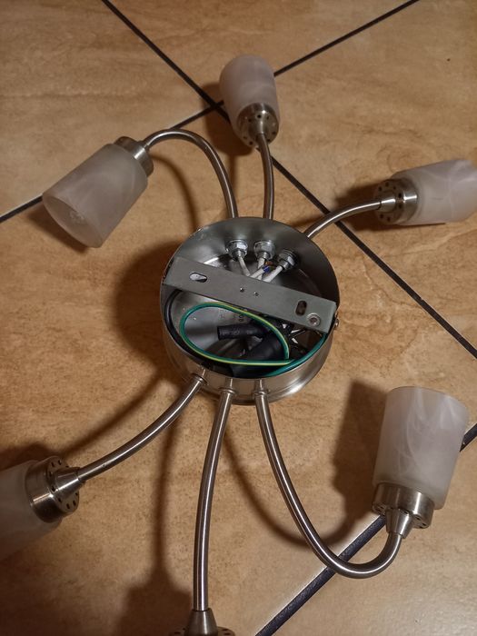 Lampa wisząca srebrna