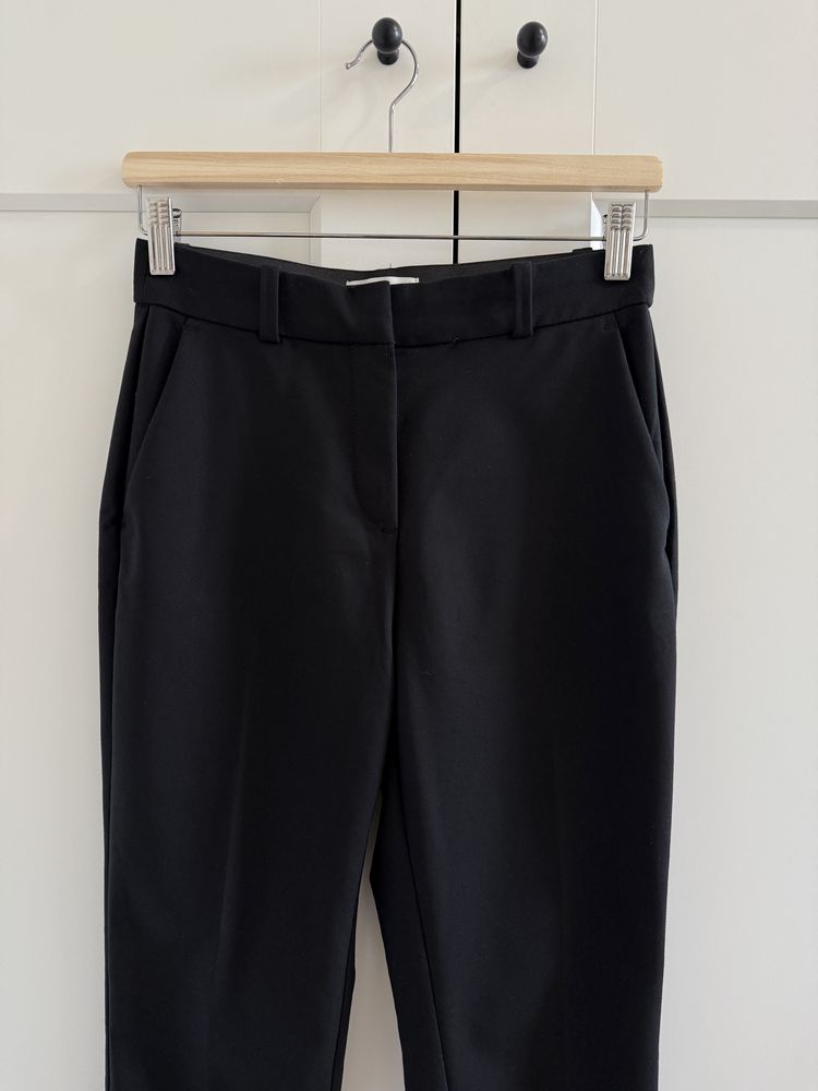 Czarne klasyczne eleganckie spodnie cygaretki prosta nogawka H&M 36 S