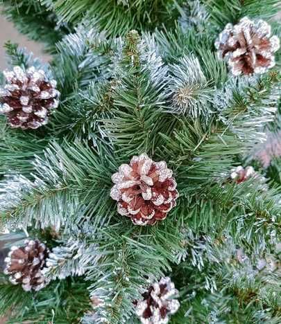 Розпродажа Ялинка заснеженная з шишками Искусственная Ель ЕЛКА АКЦИЯ