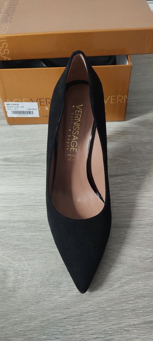 Sapato feminino italiano preto da Vernissage (38)