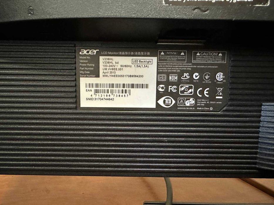 Монітор LED ACER V236HL 23 дюйми в гарному стані м. Шулявська