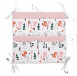 Nowy Organizer na łóżeczko Sensillo wafel 47x47 cm różowy liski