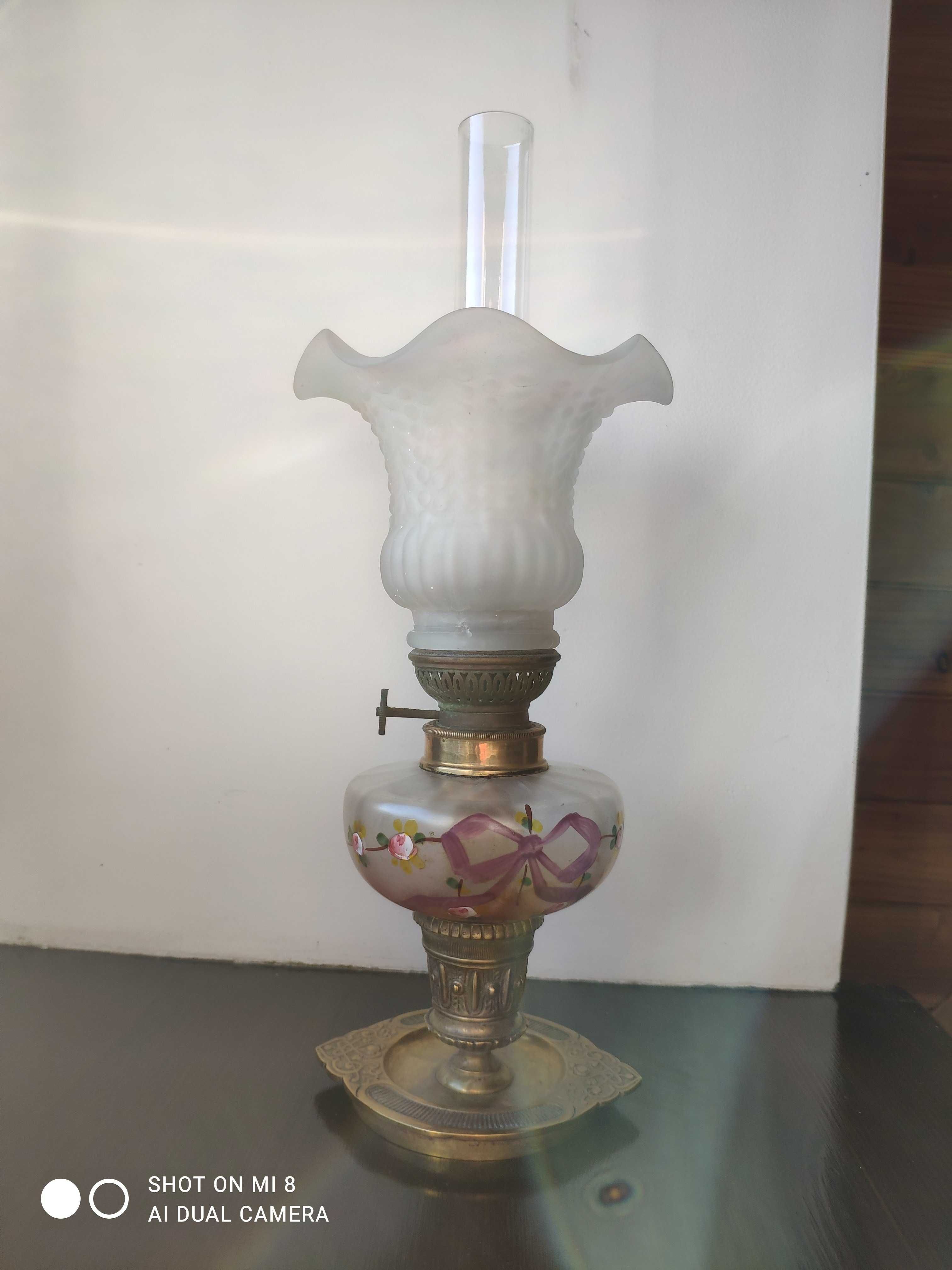 Stara francuska lampa naftowa mini XIX w nr 9
