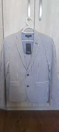 Піджак випускний святковий нарядный розмір 46 S Oodji біло-синій