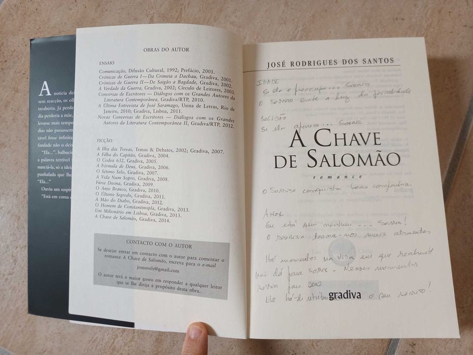 A Chave de Salomão, José Rodrigues dos Santos