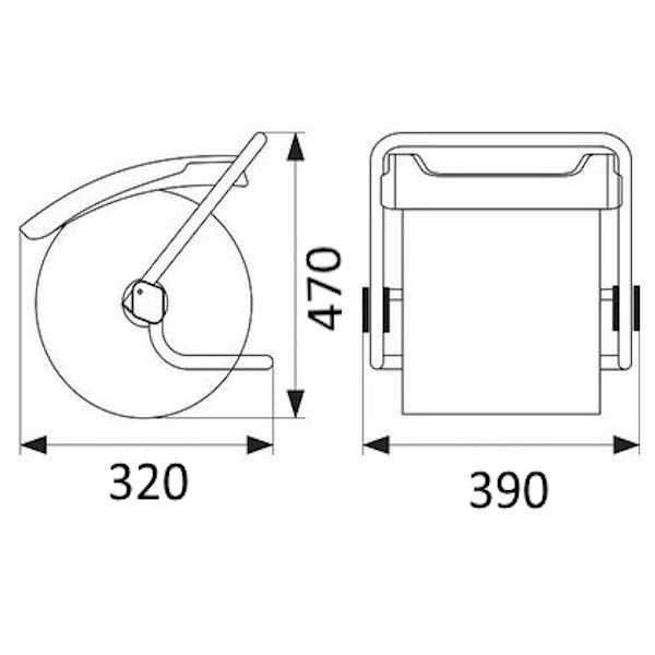 Suporte de parede para papel industrial
