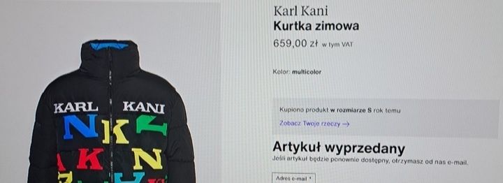 Kurtka Karl Kani zimowa ocieplana dwustrona gruba kolorowa S
