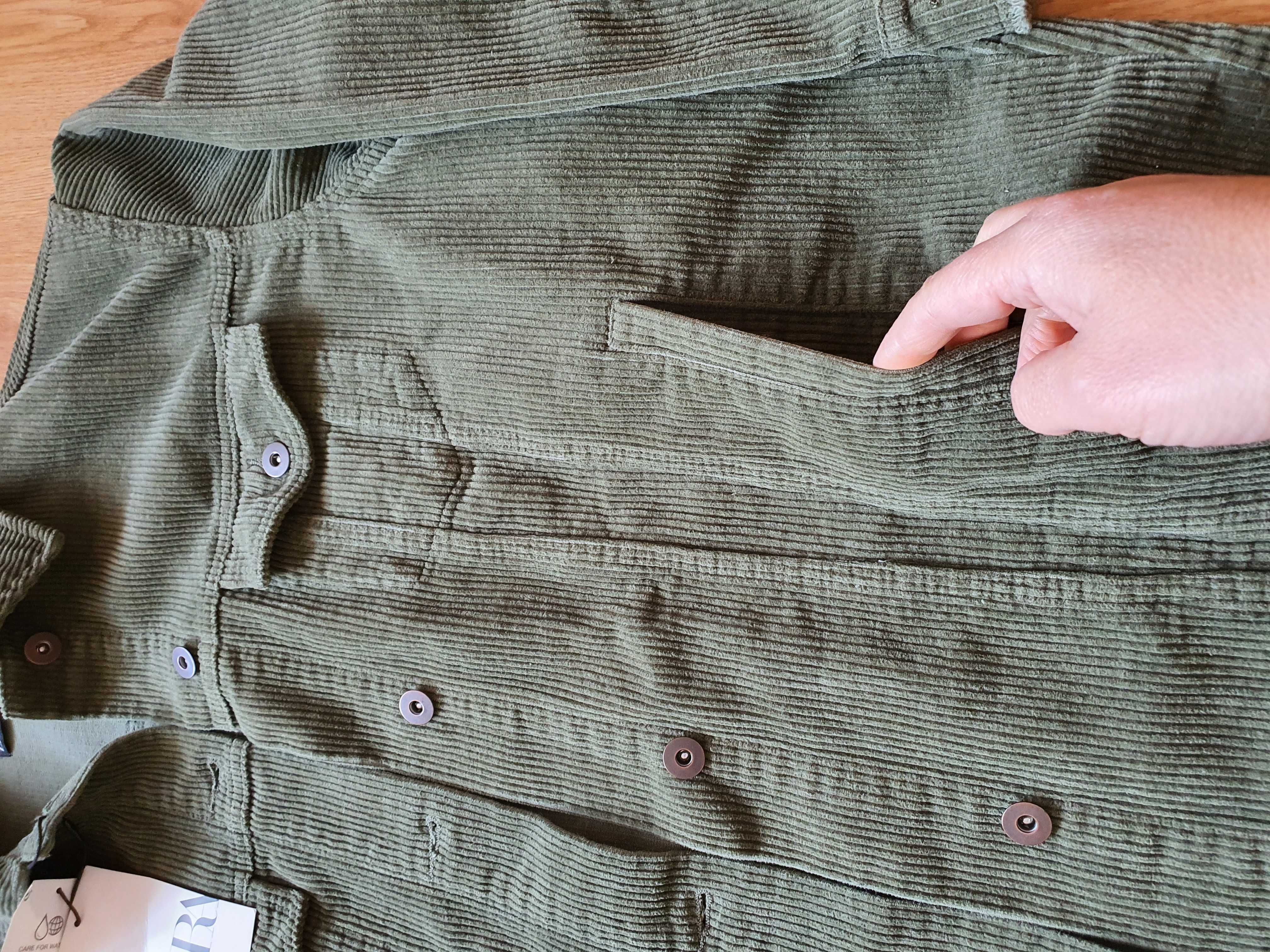Zara sztruksowa kurtka oversize