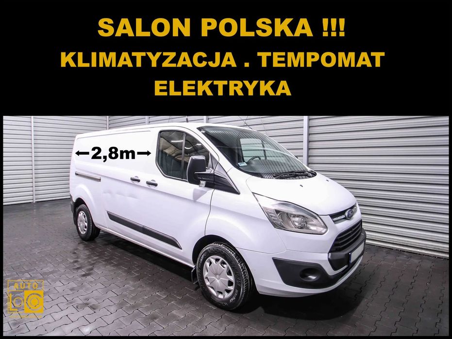 Ford TRANSIT CUSTOM L2  FURGON + L2 = DŁUGI + Salon POLSKA + Klimatyzacja + Tempomat !!!