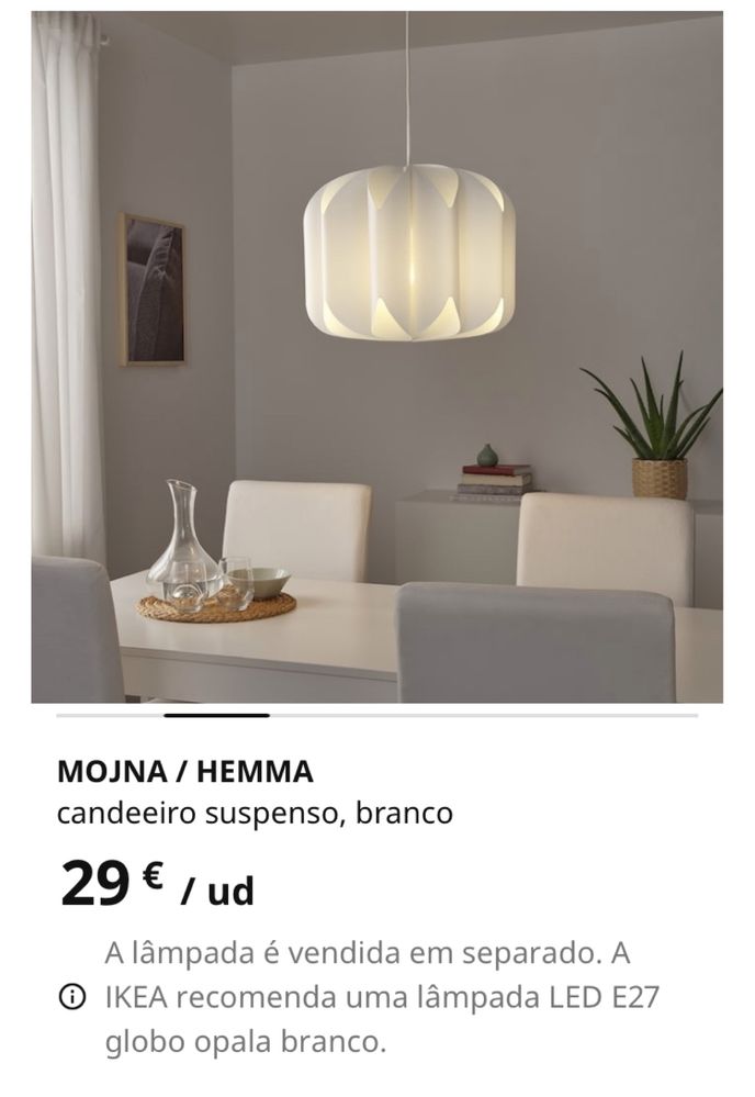 candeeiro. Abajur MOJNA Ikea