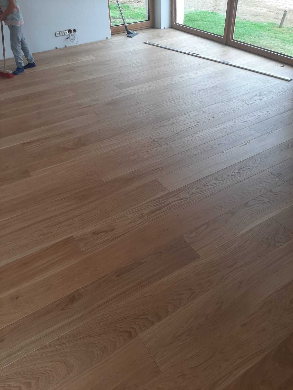 Deska dwuwarstwowa DĄB klasa RUSTIKAL 13x180x2200 lakier olejowosk