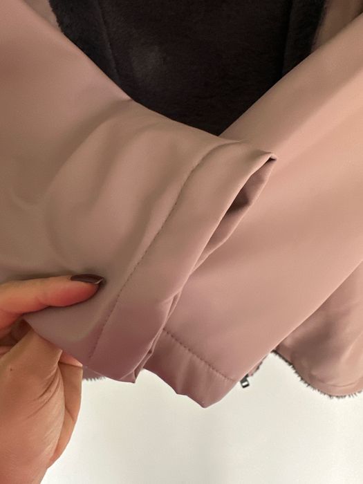 Kurtka Zara rozmiar 140 cm size 10 dziewczynka różowy guma futerko
