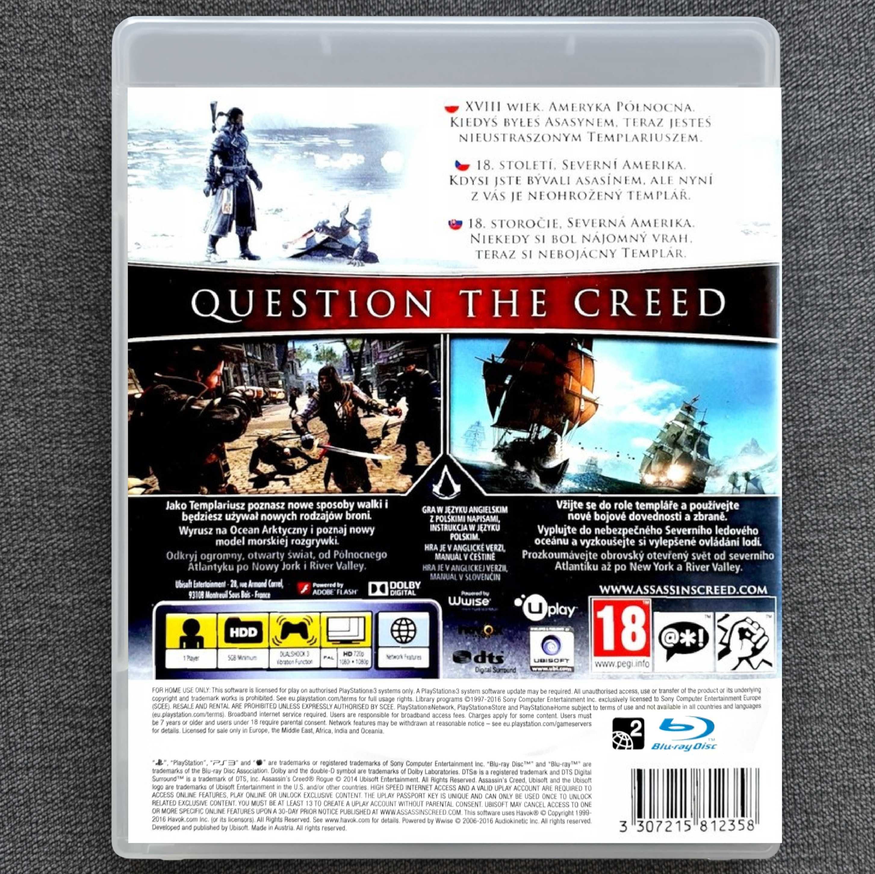 Assassins Creed Rogue Ps3 PL Polskie Napisy Pudełkowa