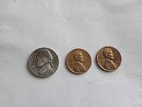 Moedas antigas dos EUA. 2 sem "S".