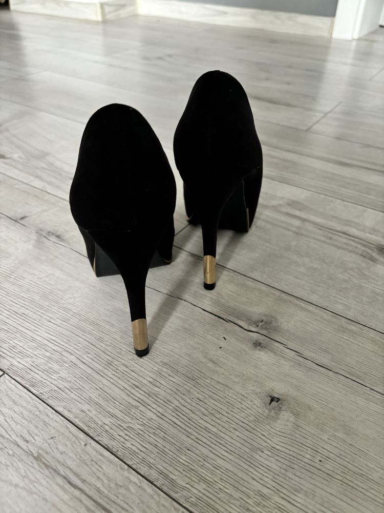 Szpilki platformy czółenka na szpilce open toe 37 NEW LOOK na obcasie