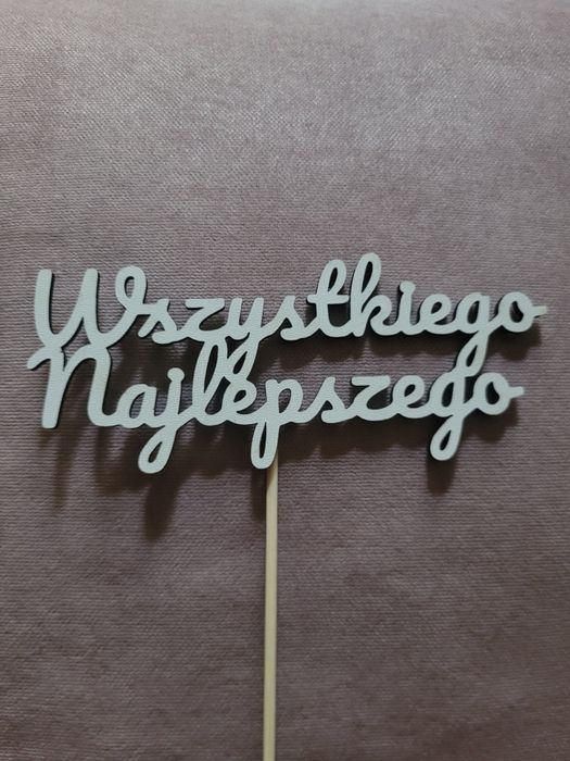 Topper Wszystkiego Najlepszego lub dowolny napis