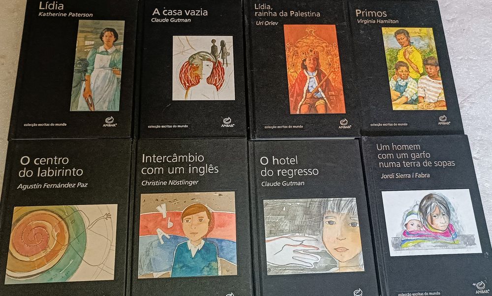 8 livros Colecção Escritas do Mundo ambar