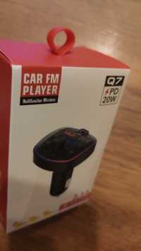 Car FM player + ładowarka, Bluetooth