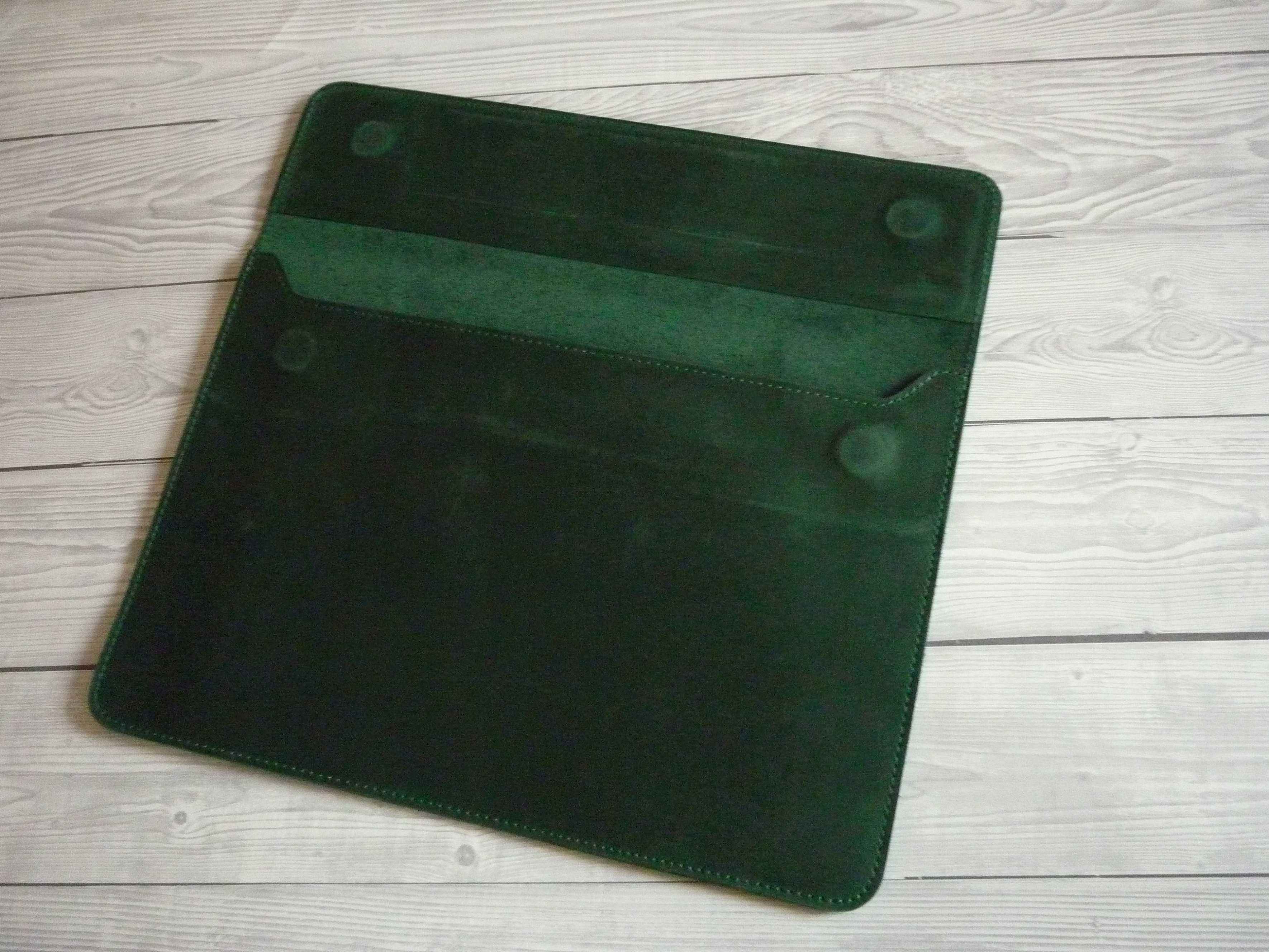 зеленый чехол кожаный винтажный для MACBOOK 13,3 дюймов