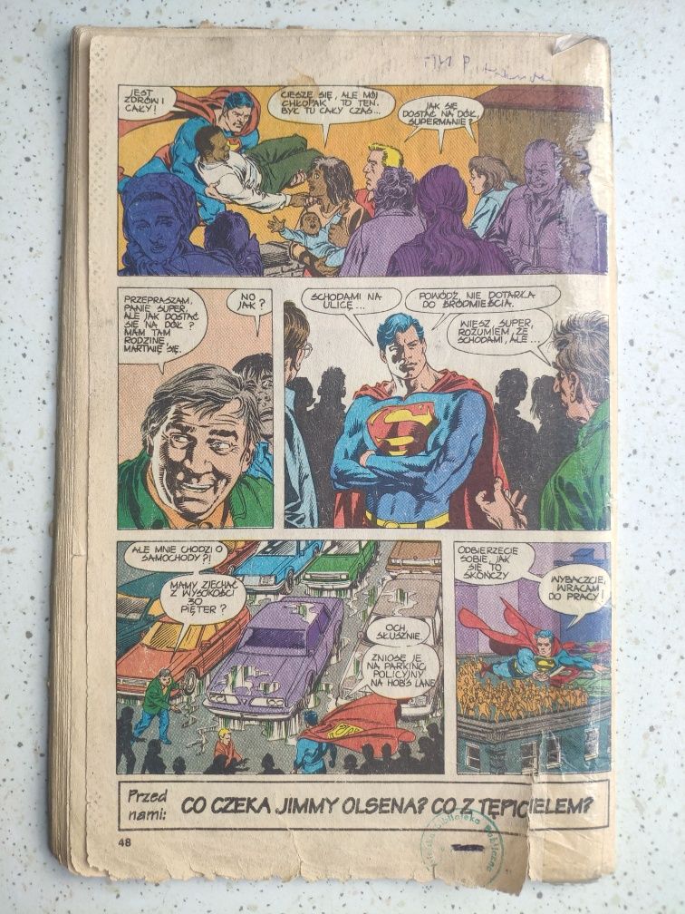 Komiks Superman DC Comics * Unnatural Disasters Nienaturalny przypadek