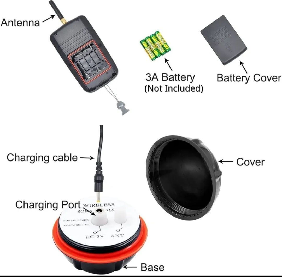 LUCKY Wireless Sonar Fishing Alert Fish Finder Підводний ехолот