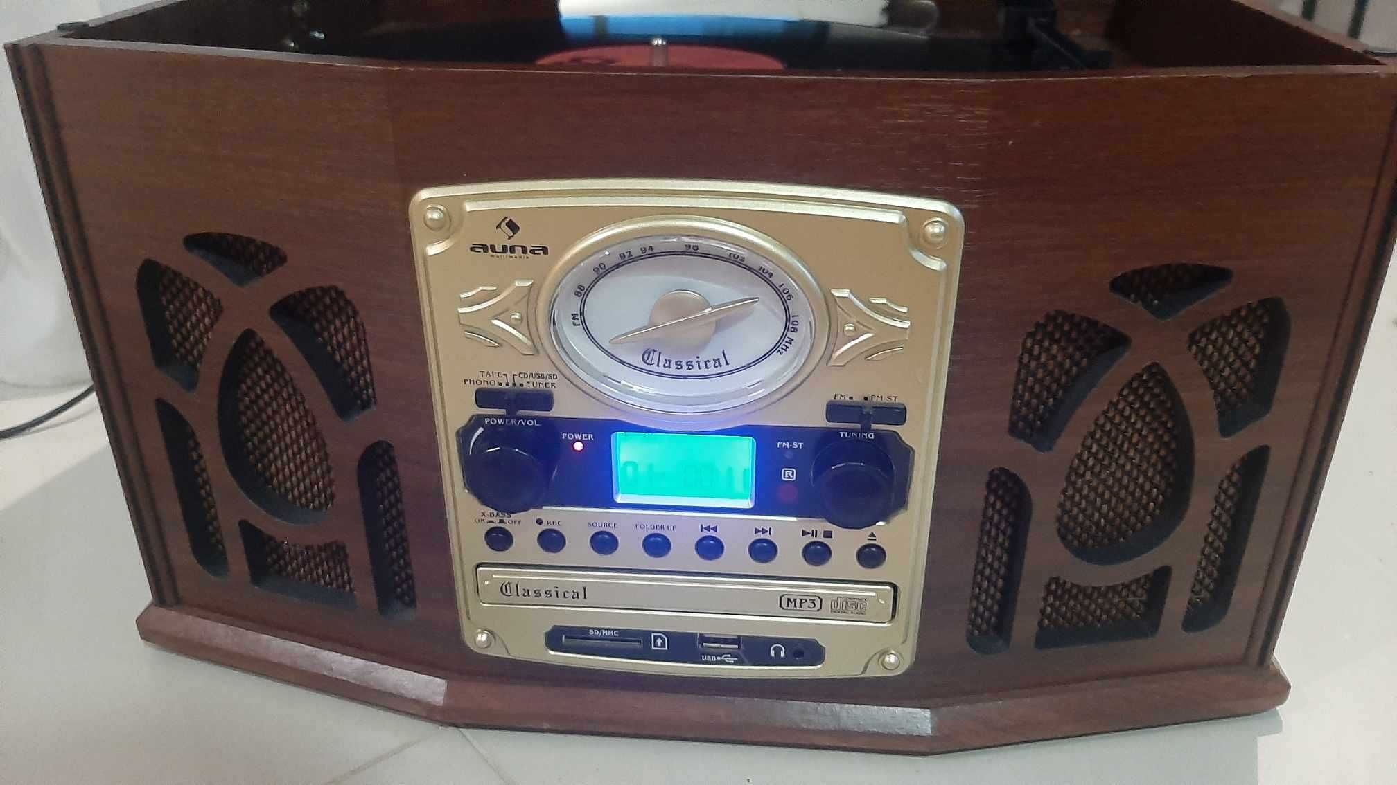 wieża gramofon AUNA Nr 620 mp3 cd kaseta