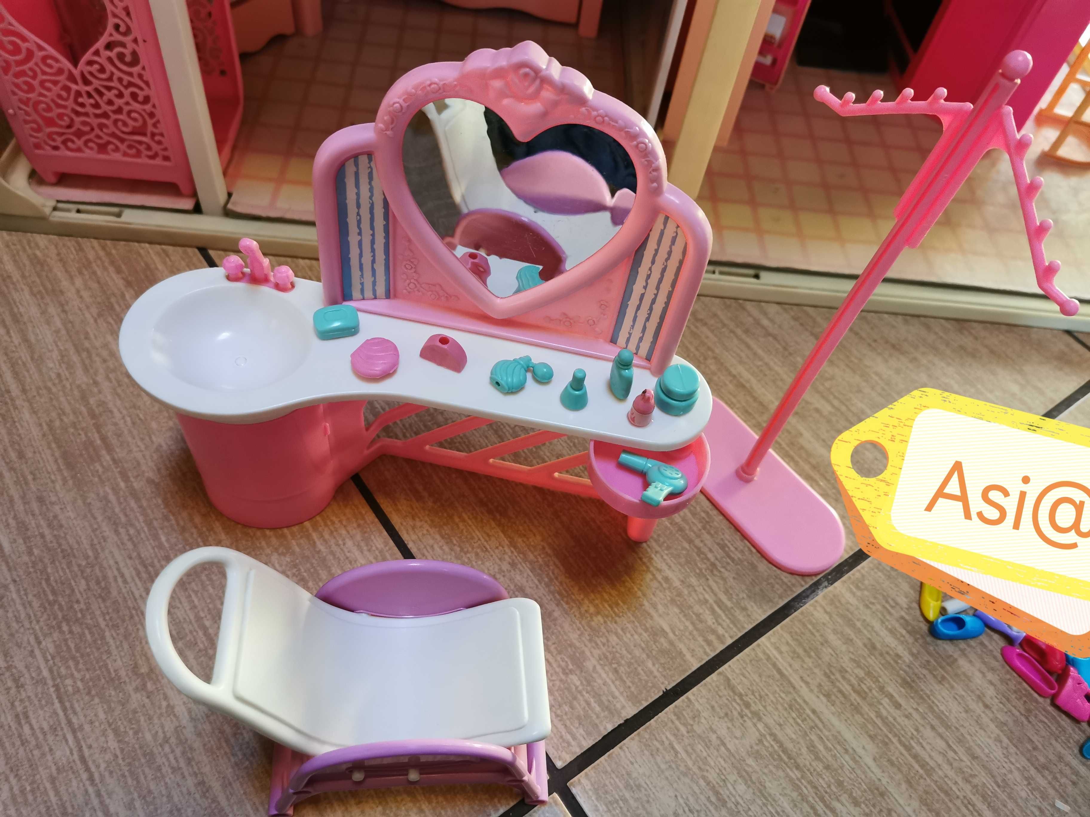 Domek Barbie Mattel lata 90te stan db unikat mebelki oryginał