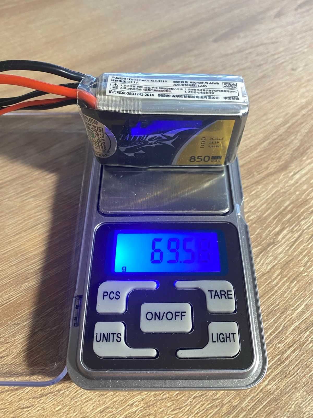 Акумулятор до FPV 850mah 3S 12.6V 75C