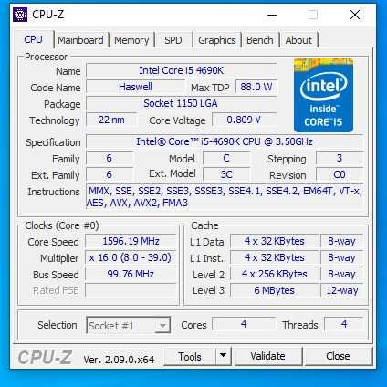 Procesor Intel i5-4690K 4 x 3,5 GHz gen. 4(3)