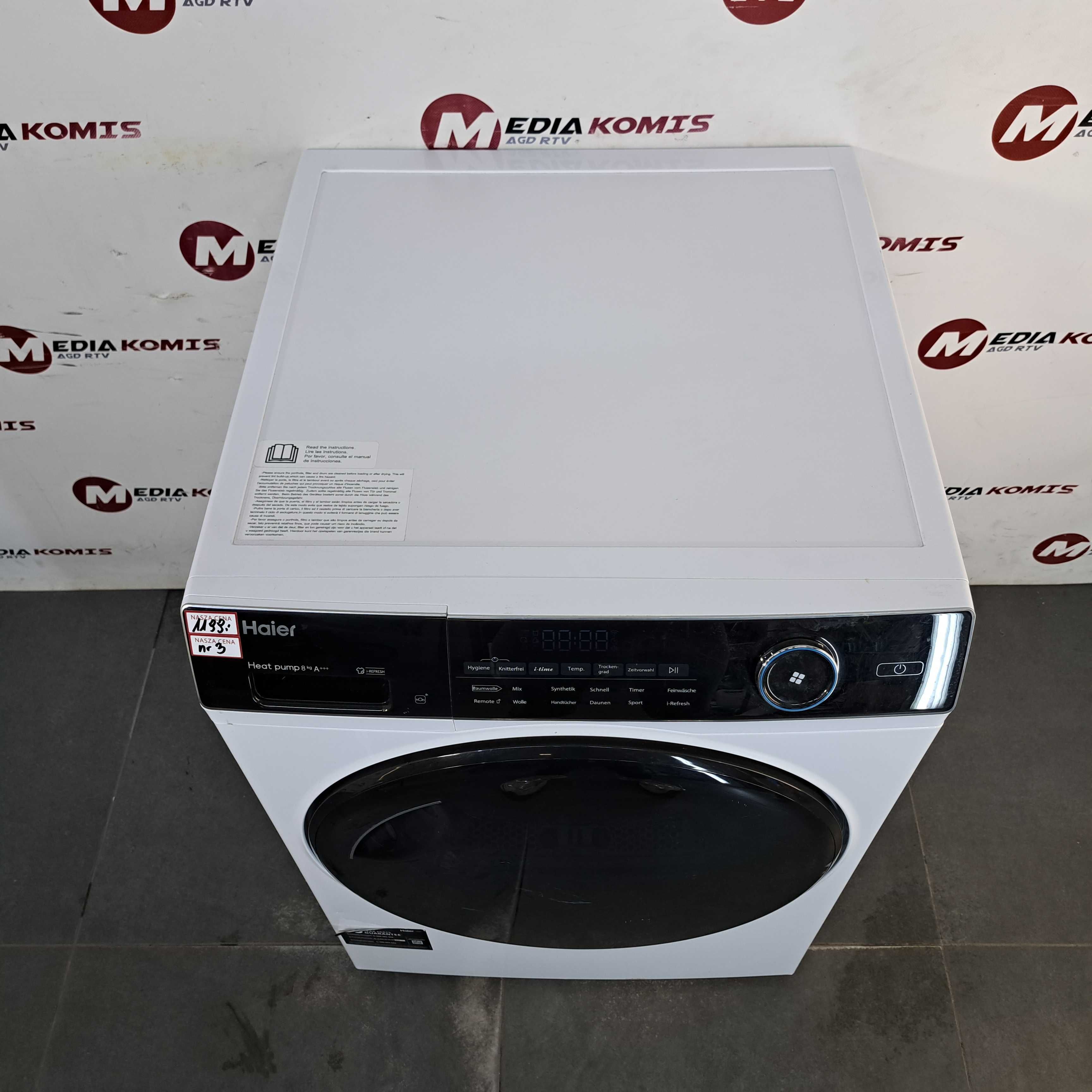 Suszarka Haier HD80-A3959 [12m-cy gwar] A+++/8kg/pompa ciepła [3]