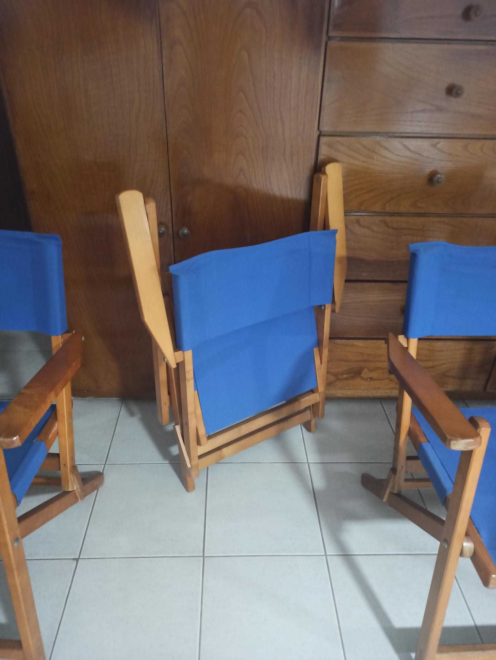 Quatro Cadeiras estilo realizador madeira