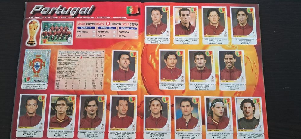 Caderneta futebol Korea Japan 2002 completa da Panini