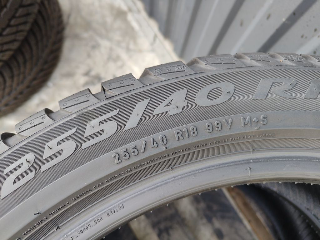 255/40/18 i 225/45/18 Pirelli Sottozero 3 runflat komplet