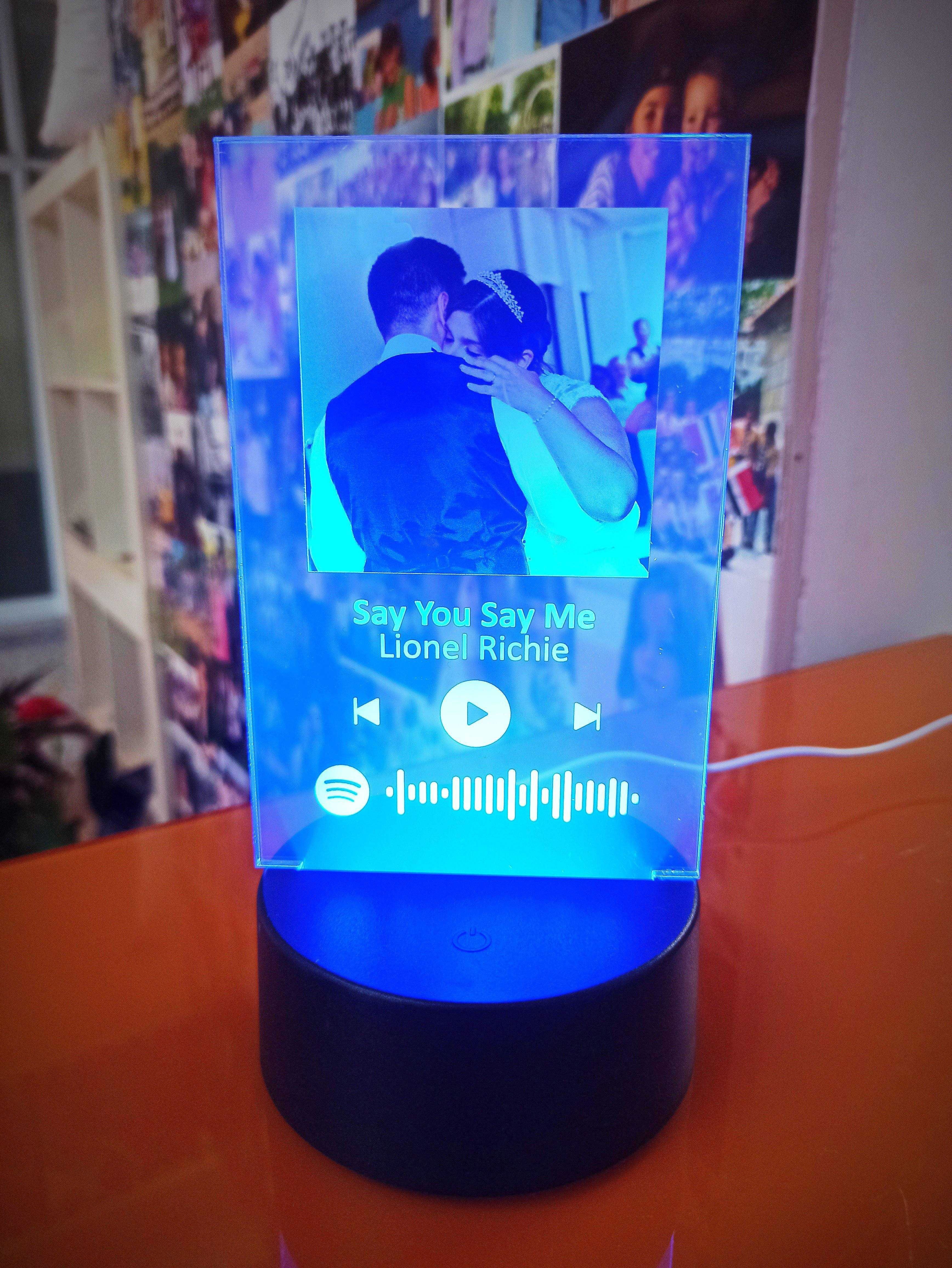 Moldura Spotify Acrílica com LED - Personalizável