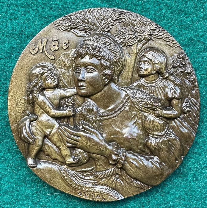 Medalha em bronze dia da mãe