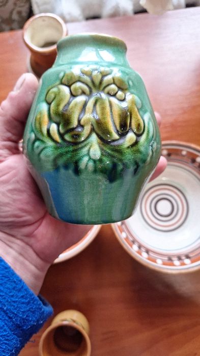 Тарелка кувшинчик глиняный