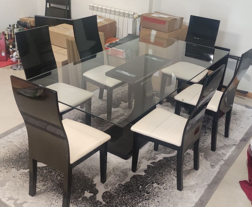 Mesa Vidro Temperado + 6 cadeiras