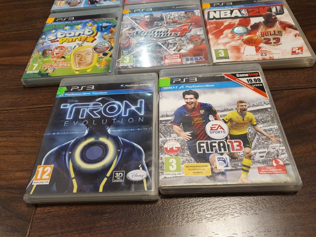 8 gier ps3 Playstation 3 move ruchowe sportowe zestaw dla dzieci