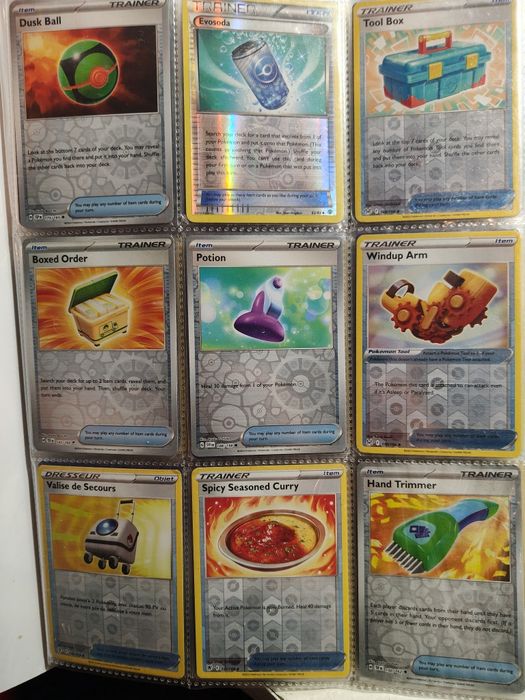 kolekcja 93 Karty Pokemon Trainer Item Holo